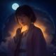 独立内容创作者顾夜白，深耕深夜写作与播客领域五年，背景为夜晚窗景与城市灯光